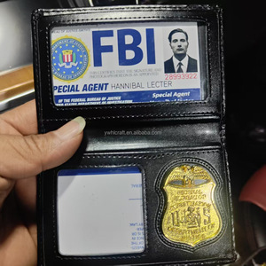 HLC Accessori Personalizzati per Cosplay, Portafoglio in Pelle con Badge da Poliziotto in Metallo Dorato, Decorazione per Costume di <span class=keywords><strong>Halloween</strong></span> - Product Image 2