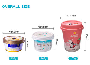 Cốc Sữa Chua Nhựa IML Tròn 150G Giá Tốt Nhất Có Nắp Nồi Sữa Chua Nhà Cung Cấp Xô Đóng Gói Bồn Tắm - Product Image 6