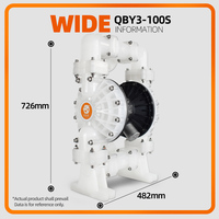 GODO QBY3-100S 4 "Pompe à air pour le traitement de l'eau Pompe pneumatique à membrane pour l'usinage marin Pompe de transfert d'acide