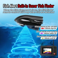 Perahu Umpan Ikan Sonar Bahan ABS Nirkabel Bawah Air GPS Penentuan Posisi Sonar Kontrol Jarak Jauh