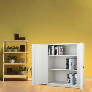 Archivador corto moderno de acero de 2 puertas y 3 capas con cerradura para oficinas, hoteles, gimnasios, almacenes y escuelas - Product Image 2