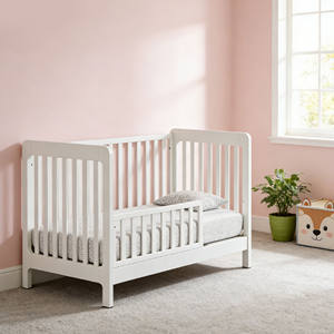 Cuna Moderna Multifuncional de Alta Calidad para Niños, Sofá Cama Convertible para Uso en Hoteles, Madera Sólida, Altura Ajustable en 3 Niveles - Product Image 2