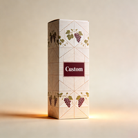 Caja Corrugada Ecológica Portátil y Personalizable TongKun para una Sola Botella de Vodka, Impresión Flexográfica para Exhibición de Marca, Reutilizable