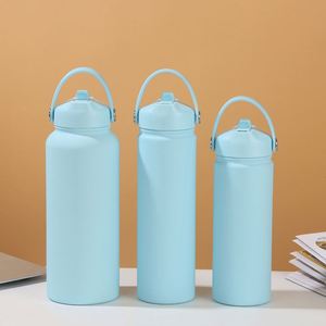 Large-capacity Portable Insulated Water <b>Bottle</b> with Handle, Portable Hot and Cold Drink Cup - Product Image 2