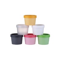 Pot givré coloré de 100 ml (3,4 oz) pour gommage des lèvres, avec logo personnalisé, en PP unique, également adapté aux crèmes pour le visage