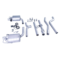 Échappement intermédiaire arrière pour Mercedes CLA200 C117 1.6T 2018, silencieux simple, double valve, sortie quadruple 89 mm, embouts en carbone inclinés, acier inoxydable 304