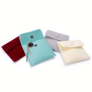 Bolsa de Terciopelo de Doble Cara para Joyas, Bolsa de Embalaje para Anillos con Botón, Bolsa Pequeña para Joyas - Product Image 5