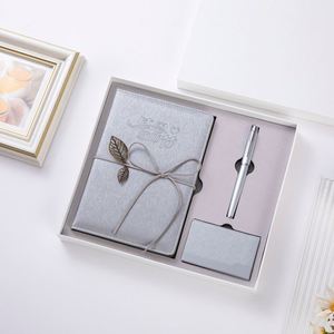 Customizable Corporate Leather Notebook Gift Set With Name Card Promotional A5 Kawaii <b>Diary</b> Birthday Journal Gift Box With Pen - Product Image 5