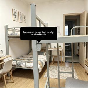 Lits superposés en métal modernes pour enfants, design réglable <span class=keywords><strong>à</strong></span> deux étages, pour chambre et école, démontables pour maternelle et garderie - Product Image 3