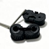 Serre-câble en nylon noir à double tête pour kayak, voilier, yacht, accessoires de bateau