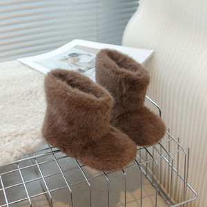 Bottes de neige pour enfants, mi-mollet, en coton épais, rembourrées et chaudes, pour filles et bébés filles - Product Image 4