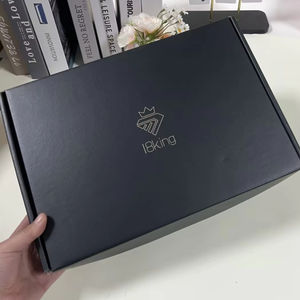 Cajas de Cartón Negro Personalizadas con Logotipo Impreso a Color, Cajas de Embalaje Corrugadas Medianas para Envío y Logística - Product Image 1