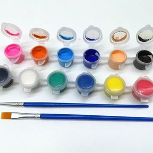Ensemble de peinture acrylique Xi Peptide, 12 couleurs, 3 ml chacune, pour peinture artistique, artisanat, bricolage, avec pinceaux - Product Image 1