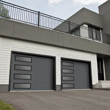 Portas de garagem aço galvanizado moderno, portas seccionais de aço americano isolado 9x8 vidro deslizante porta de garagem 2022