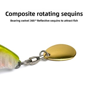 Esca Artificiale Doudou Little Whirlwind in Acciaio Inox a Lunga Gittata, Esca Rigida con Paillettes per Pesca a <span class=keywords><strong>Spinning</strong></span> - Product Image 4