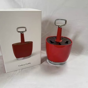 Organisateur de couverts en métal <span class=keywords><strong>avec</strong></span> 24 compartiments, poignée en acier inoxydable, durable et éco-responsable, <span class=keywords><strong>rangement</strong></span> de <span class=keywords><strong>cuisine</strong></span> classique - Product Image 4