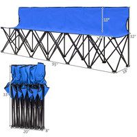 Banc d'amour moderne pliable en métal durable et tissu Oxford léger, portable, pour l'extérieur, le camping, le parc, la salle de sport, l'école