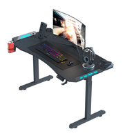 Beisijie Multi-Funcional PC Gamer Usado RGB Negro Altura Ajustable Escritorio de elevación Mesa Escritorio de juegos de computadora