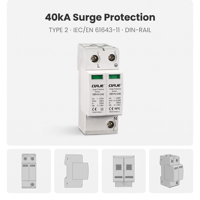 Dispositif de protection contre les surtensions 1P+N 275V 40kA SPD avec indicateur d'état, protection contre les surtensions AC sur rail DIN 61643-11