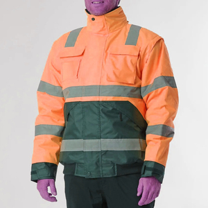 Veste de sécurité rembourrée en polyester, classe 3 ANSI, imperméable, avec éclairage LED, réfléchissante, haute visibilité, vêtements de travail de construction, personnalisable - Product Image 1