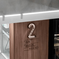 Prix d'usine Plaque de porte Lumière néon Chiffres Signalisation des numéros de maison et de bureau