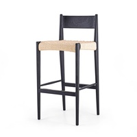 Meubles modernes nordiques en bois massif de luxe tabouret de bar rembourré chaise haute de café boutique chaise de restaurant salle à manger siège de pub