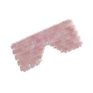 Máscara de Ojos de Cuarzo Rosa Frío para Aliviar la Fatiga, Parche de Ojos de Cristal Rosa Natural, Terapia de Enfriamiento, Ayuda para Dormir - Product Image 3