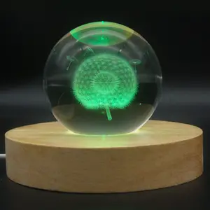 איילים מזכרות מתנות כוכב שטח ריפוי 3D קריסטל כדור לילה מנורת חדר שינה ליד מיטת מנורת מחשב שולחני קישוט שולחן מנורה