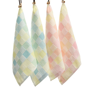 Baberos de gasa de algodón para bebés, 27x27 cm, toallas absorbentes suaves con patrón a cuadros para bebés de 0 a 12 meses - Product Image 5