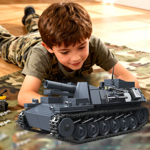 1/35 Ww2 MOC carro armato tedesco sturmpaner II bisonte artiglieria semovente Mini veicolo corazzato fai da te giocattolo set di blocchi di costruzione - Product Image 5