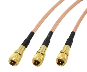 High performance Gold plated 10-32 M5 male plug connector crimp RG316 RG174 Coaxila cable Jumper