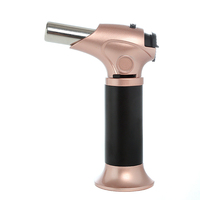 Briquet torche rechargeable Micro Butane Jet en métal avec logo personnalisé Style américain pour le camping, les voyages et les fêtes