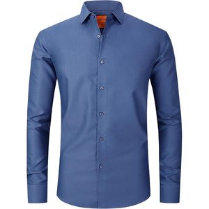 เสื้อเชิ้ตผู้ชายแบบสั่งตัด แขนยาว ผ้าสเตรช กันยับ สำหรับทำงาน - Product Image 1