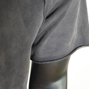 Doger Custom Heavyweight 100% algodón Sun Faded Drop Shoulder camiseta de gran tamaño Streetwear 300 Gsm Vintage hombres ácido lavado camiseta - Product Image 6