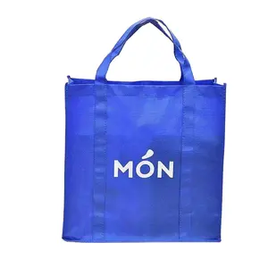 Logotipo personalizado Impresso Saco Não-tecido Promocional Reutilizável Mercearia Tote Bag Presente Heavy Duty PP Non Woven Shopping Bag