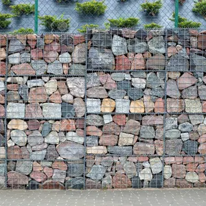 เกเบี่ยนตะกร้าหินชุบสังกะสีสำหรับรั้วสวนสำหรับยึดกำแพง