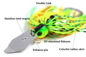 Spinnerbait – leurre de pêche Buzzbait Wobbler chatterbait pour bar avec lames de gabarit de natation, matériel de pêche à la carpe 11G - Product Image 2