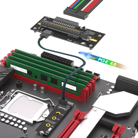 Kabel Riser PCI-e 4.0 X16 ke M.2 M-Key dengan Kartu Riser Oculink SFF-8612/8611 Sebagai Kartu Grafis Eksternal dengan PWR ATX 24pin