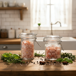 Mini pots en verre avec couvercle à clip de 60 ml et 100 ml <span class=keywords><strong>pour</strong></span> épices et sel - Product Image 1