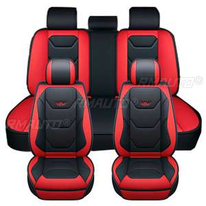 Housse de siège de voiture en cuir PU 5 places, universelle, pour automobiles, protège-sièges, coussin de dossier, tapis de protection auto - Product Image 1