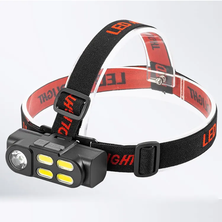 USB Charging 18650 Rechargeable Battery XPE 4*COB Headlight LED Headlight Outdoor LED headlamp Cycling Lamp Fishing Light