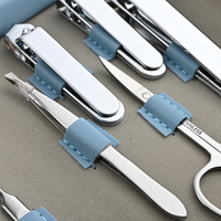 Ensemble de manucure et pédicure en acier inoxydable 10 en 1, outils de soin des ongles, coupe-ongles portables, boîte de rangement pliable en PU