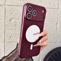 Étui personnalisable tendance en similicuir grain litchi magnétique à couverture intégrale pour iPhone 18 17 Pro Max avec protection du bouton de l'appareil photo