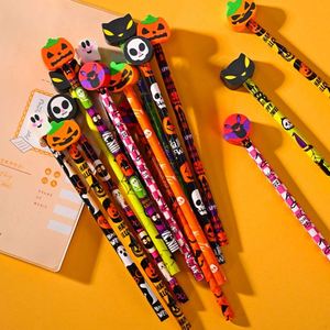 Lot de 12 crayons HB de haute qualité pour enfants, mignons, à motif de dessin animé, avec gomme intégrée, pour sac d'Halloween, idéal comme cadeau - Product Image 1