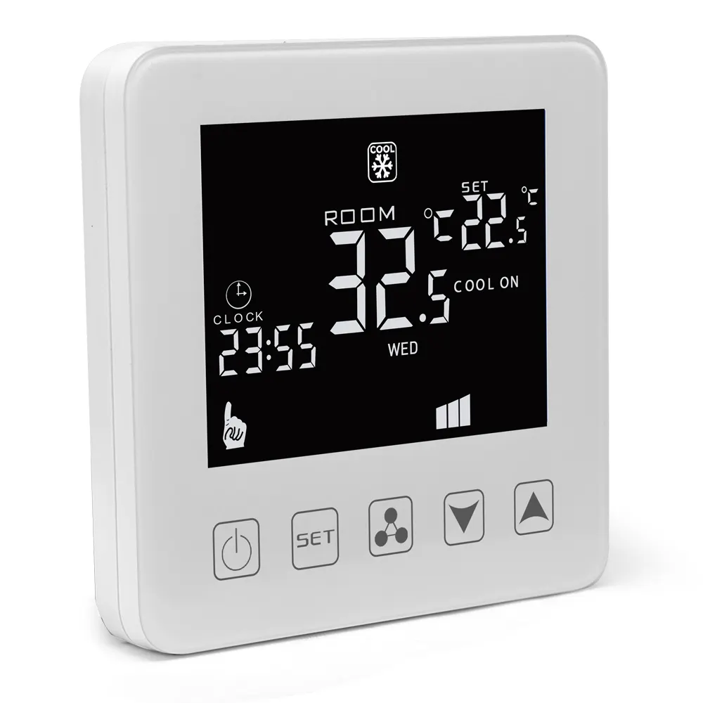 HY08AC-2 écran tactile FCU Thermostats température Wifi système CVC et pièces 2/4 tuyaux ventilateur bobine Thermostat d'ambiance