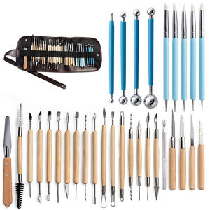 Cheap 8 Pcs Polymer <b>Clay</b> Tools Set Wooden Ceramic Sculpted Pottery ToolS - Product Image 4