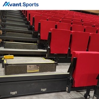 Systèmes d'assise télescopiques Avant Sports Auditorium, gradins motorisés rétractables, sièges pliables rembourrés, gradins intérieurs pour gymnase