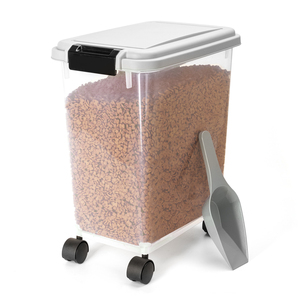 Nobleza 20L contenitore per alimenti per animali domestici con coperchio e ruote portaoggetti comodo per alimenti per animali domestici - Product Image 1