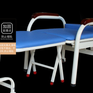 เตียงพับสำหรับผู้ป่วยโรงพยาบาลจี๋ฝูเซียง ขนาด 75x62x30 ซม. โครงเหล็ก พับได้ เคลื่อนย้ายสะดวก เฟอร์นิเจอร์ทางการแพทย์ - Product Image 2