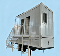 Maison conteneur préfabriquée en kit, toilettes modulaires conteneurisées sur remorque